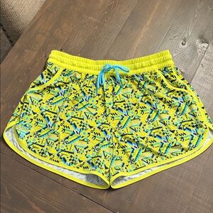 Under Armour Geometric Neon Print Shorts M EUC